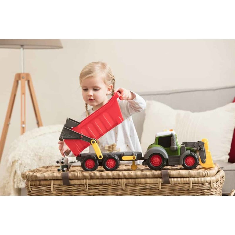 Dickie ABC Fendti Tractor met graafbak + Trailer - Afbeelding 4