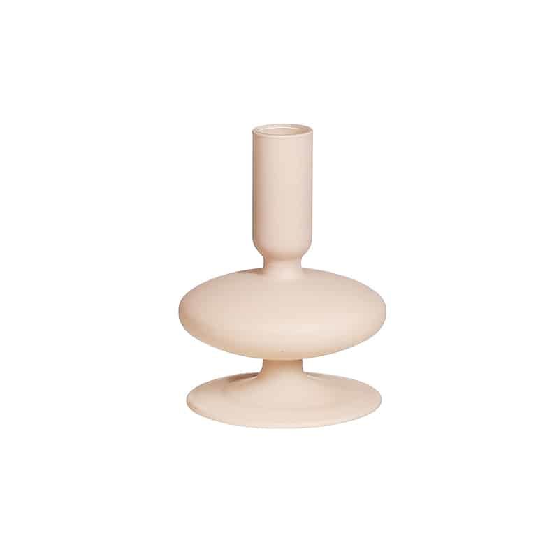 Kandelaar fabia glas roze