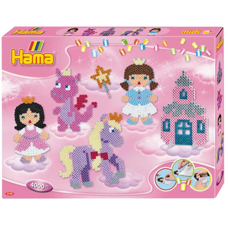 Hama Geschenkdoos "Fantasy Fun" met 4000 midi parels + 2 pinborden