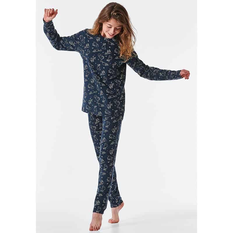 Meisjes pyjama lang - 203 antraciet - Afbeelding 4