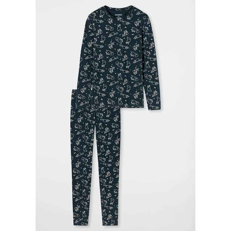 Meisjes pyjama lang - 203 antraciet - Afbeelding 2