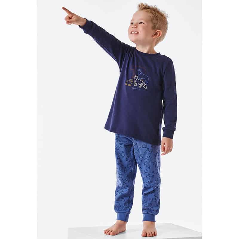 Kinder pyjama lang - 803 donker blauw - Afbeelding 4
