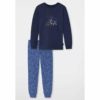 Kinder pyjama lang - 803 donker blauw - Afbeelding 2