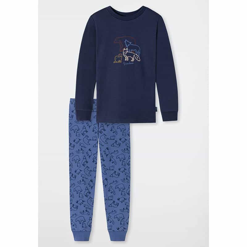 Kinder pyjama lang - 803 donker blauw - Afbeelding 2