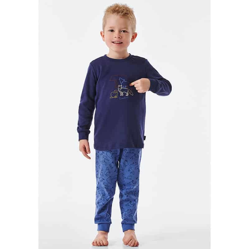 Kinder pyjama lang - 803 donker blauw