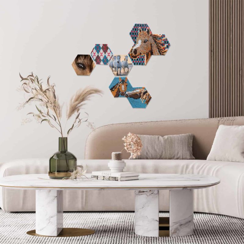 SES Beedz Art Hex Tiles Horses - Afbeelding 2