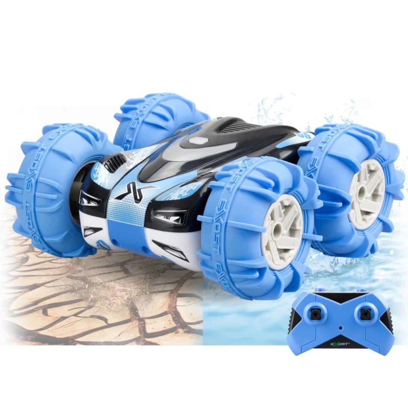 Exost 1:18 R/C 360° AquaCross amfibie stuntauto blauw - Afbeelding 5