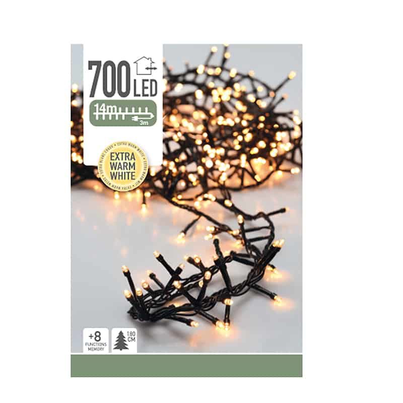 Microcluster 700 LED 14mtr extra warm wit - Afbeelding 2