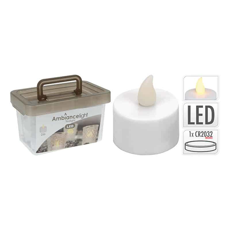 Theelicht met LED 24stuks CR2032 IB