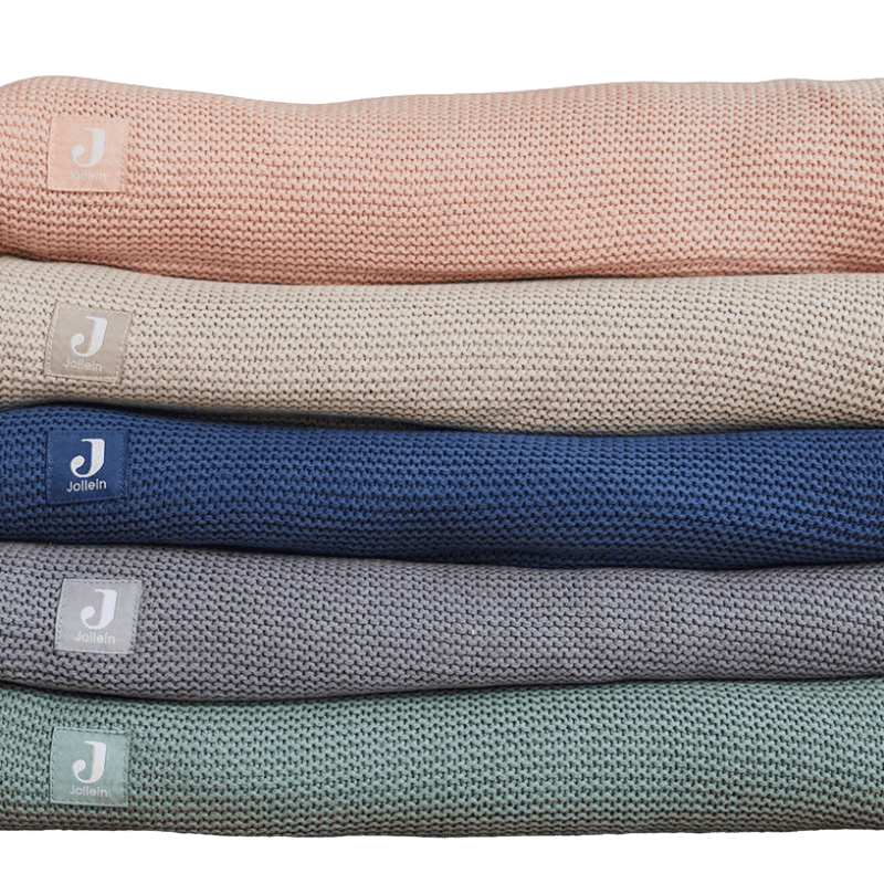 Deken 75x100cm basic knit caramel