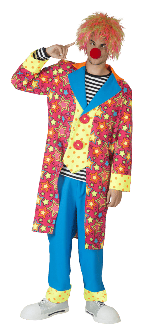 Kostuum Clown Sparkling Star man