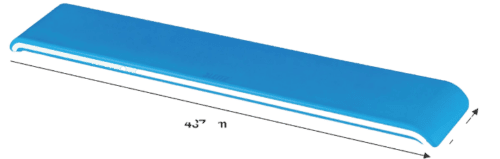 Leitz wow ergo verstel polsteun toetsenbord w/blauw