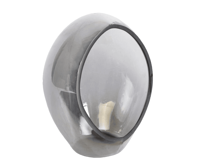 Theelichth 'Pim' ø11*15cm antraciet glas