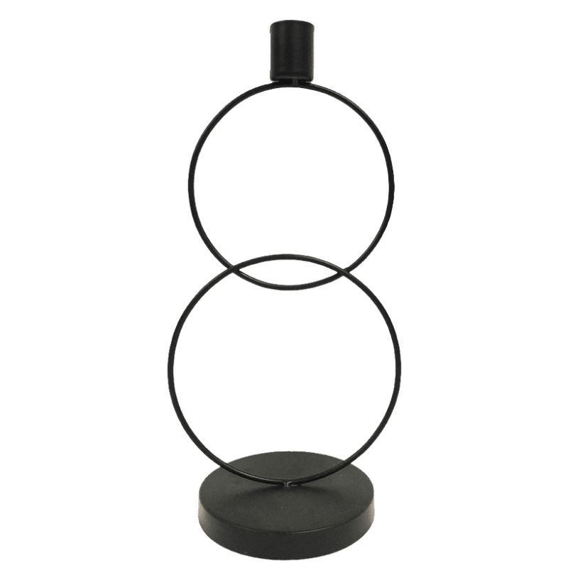 kandelaar ijzer 35cm 3 ringen