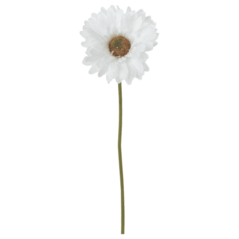 Gerbera op steel 50cm wit
