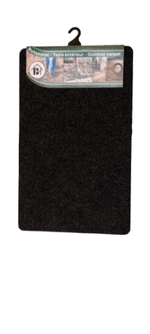 Mat Buiten 50x80 cm zwart  plutone