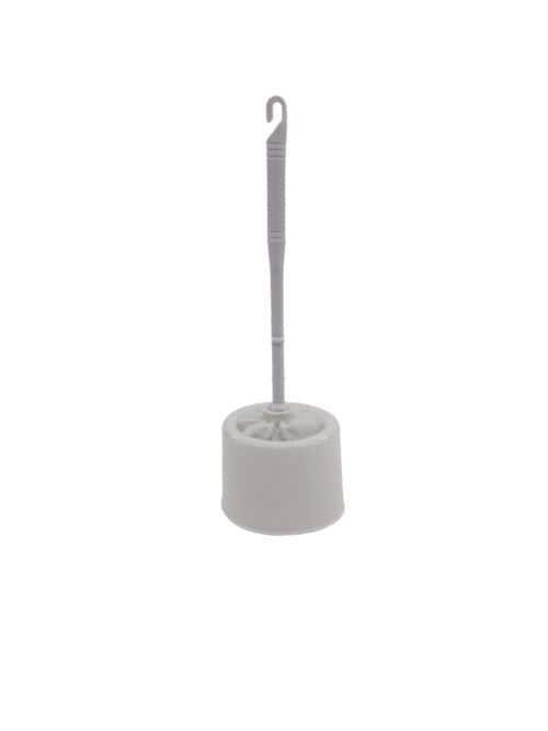 Toiletborstel + houder 35cm wit - wit haar