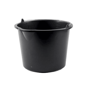 Cleany Emmer zwart 12L d32 h23cm zwart