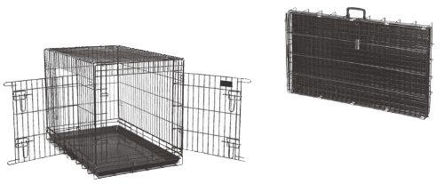 Hondenkooi 47x31xH39cm met 1 deur zwart