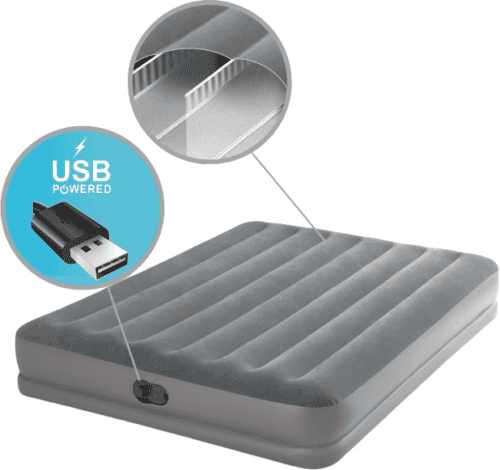 Intex Luchtmatras 203*152*30cm incl.USB stick