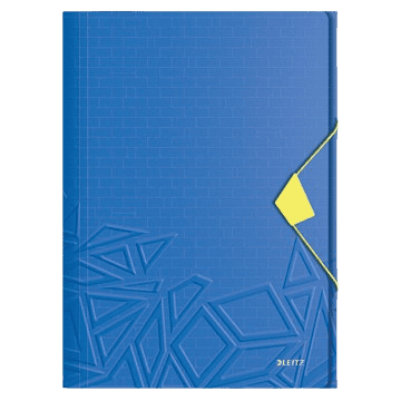 Leitz UrbanChic blauw PP 3-klep map A4