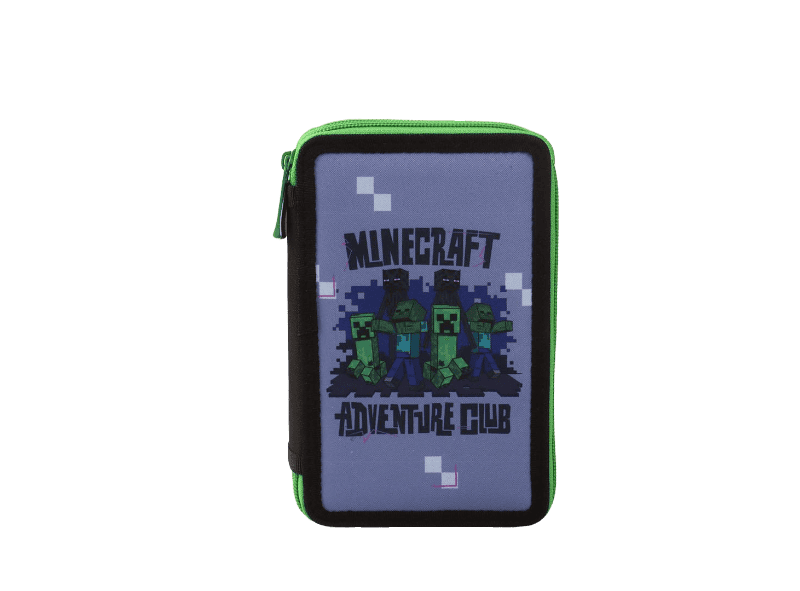 JDG Gevulde pennenzak,2 compartimenten MINECRAFT
