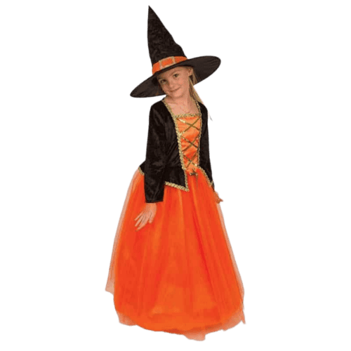 Heks 8j oranje+hoed