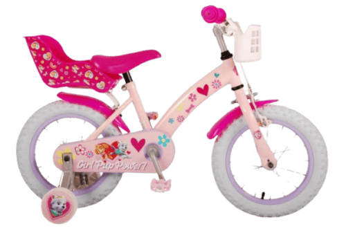 Meisjesfiets Paw Patrol 14" roze