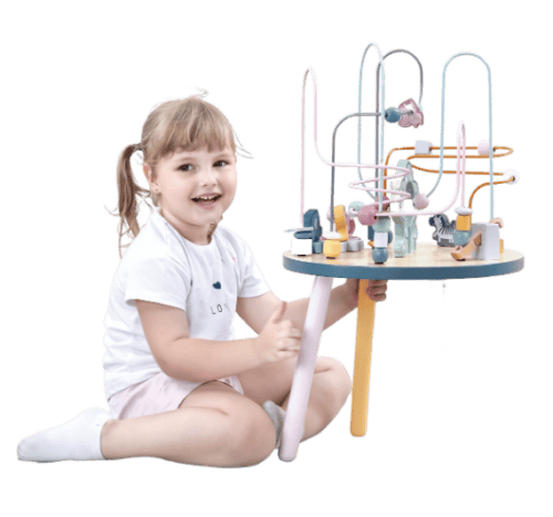 Houten Tafel met kralenspel