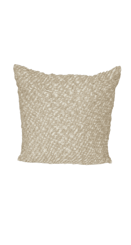 Kussen 45x45cm geweven katoen naturel/beige