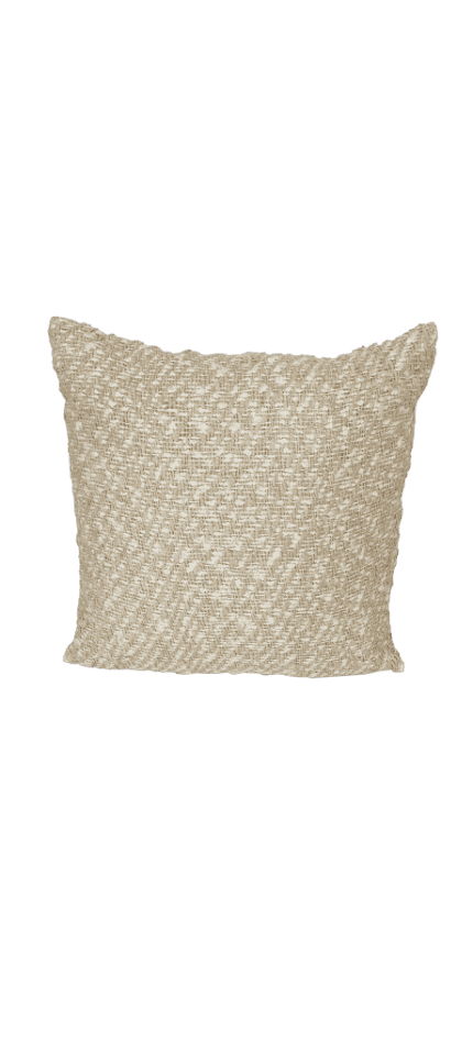Kussen 45x45cm geweven katoen naturel/beige