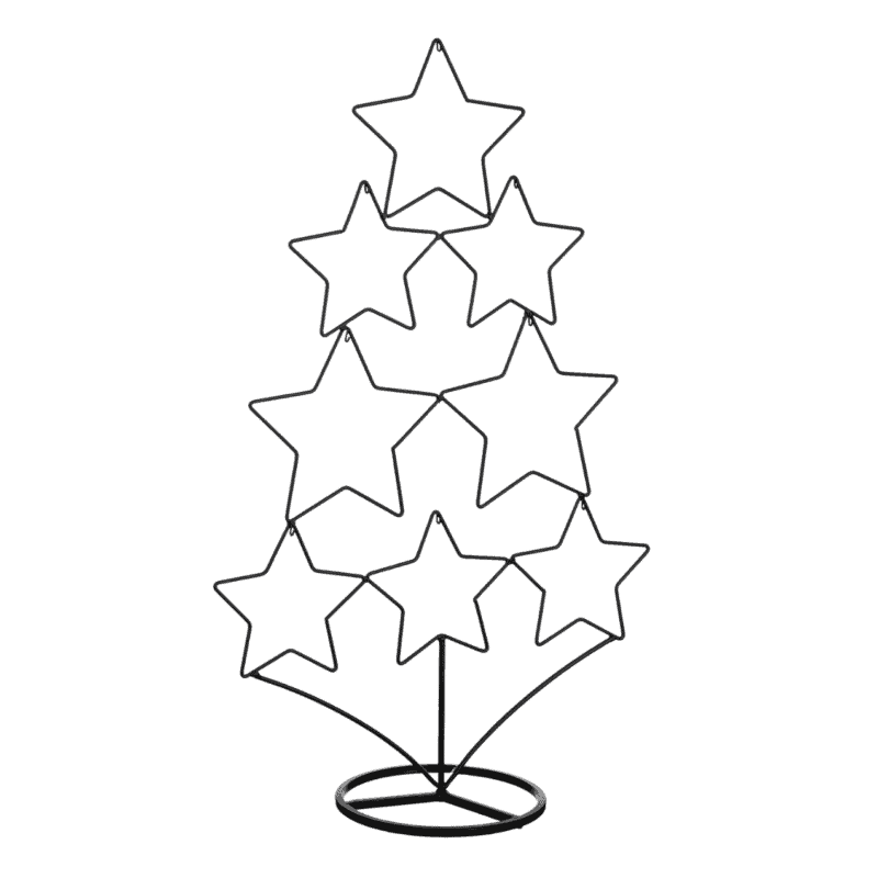 Decoratie kerstboom zwart - L36xB16xH58cm