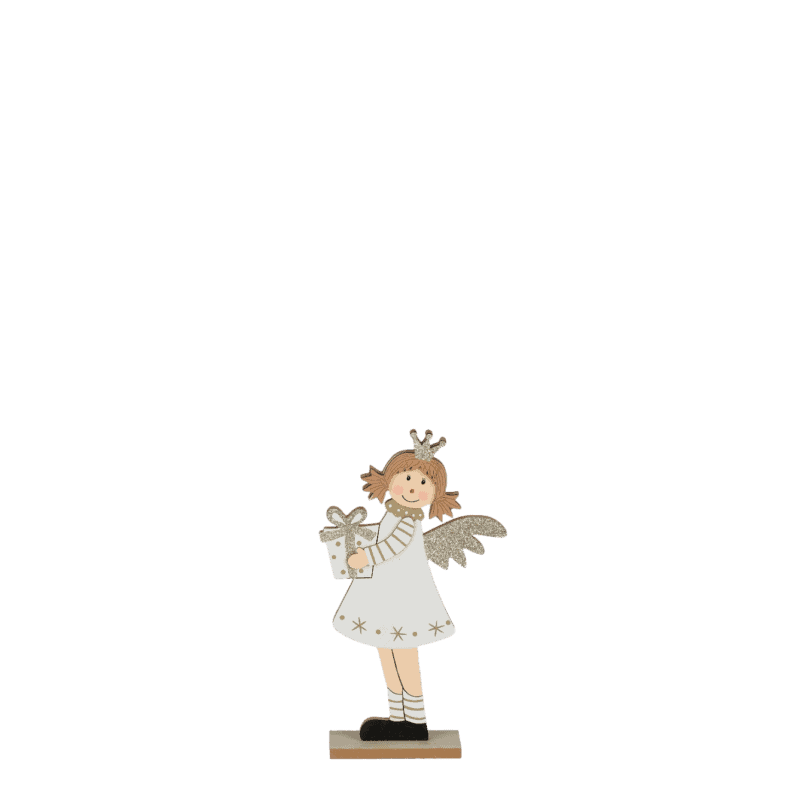 Decoratie boom engel champagne FSC Mix - L14,5xB5xH25cm