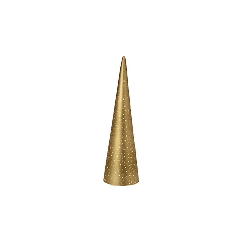 lamp LED kegel goud H30cm glas