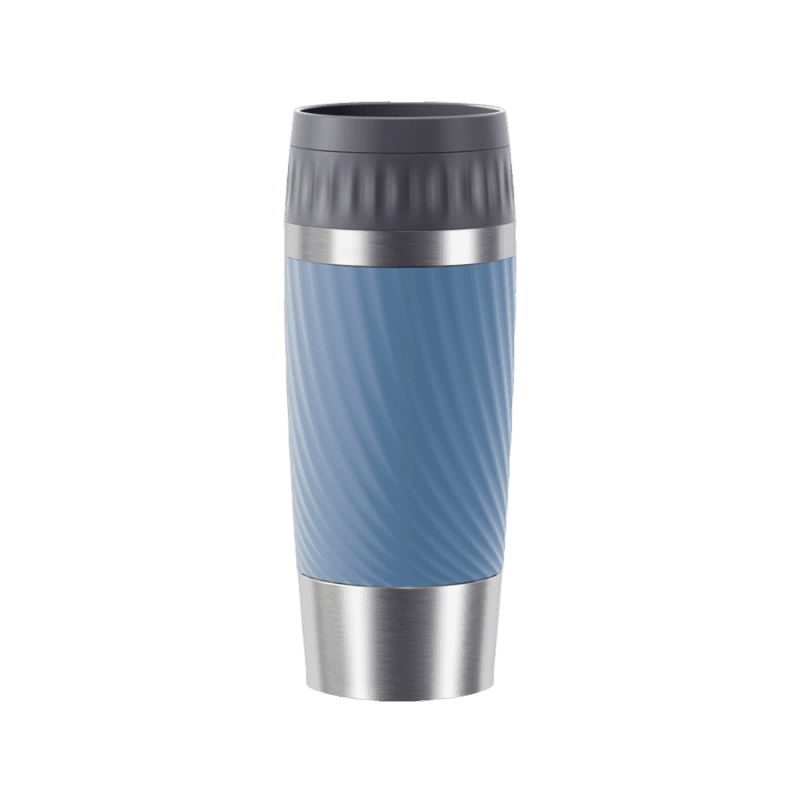 Emsa Travel mug easy twist 0.36L steel/blue