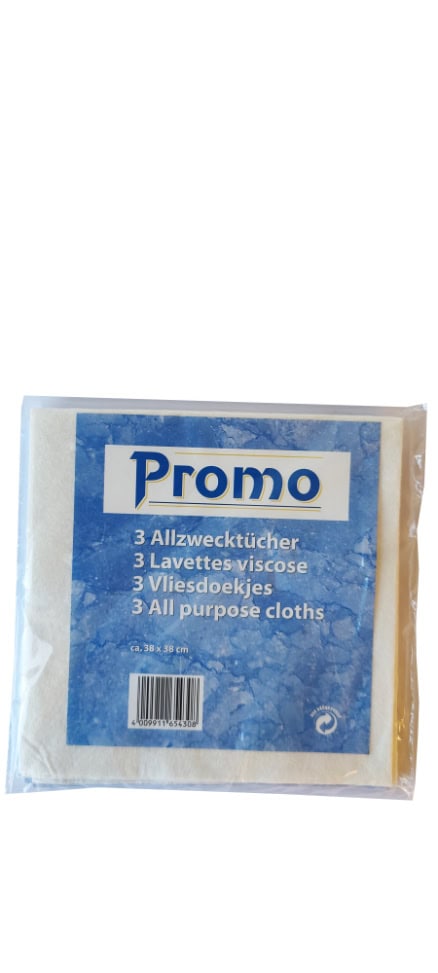 Cleany vaatdoekjes 38X38 3st viscose