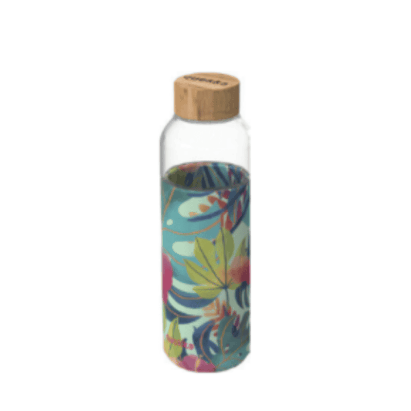 Quokka glas flow drinkfles 660ml autum leaves