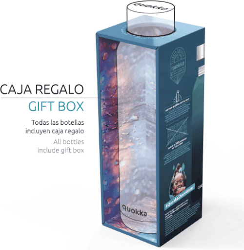 Quokka glas flow drinkfles 660ml white stone