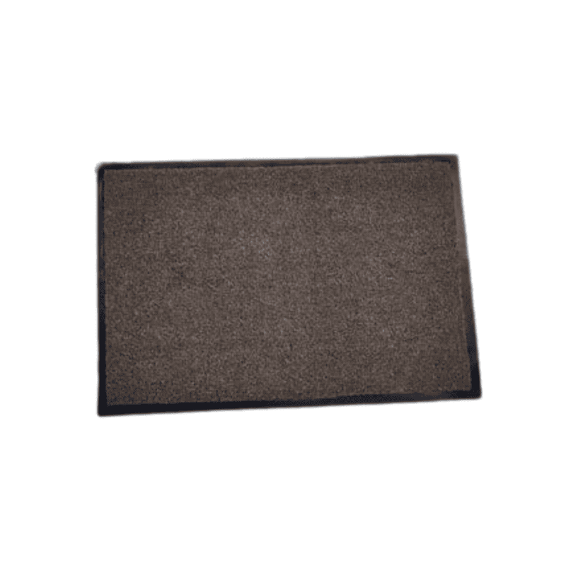 Mat met boord star taupe 40x60cm