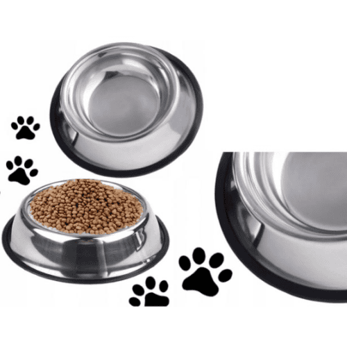 Pet Hondenvoerbak met rubber 800ml 25X25X5cm