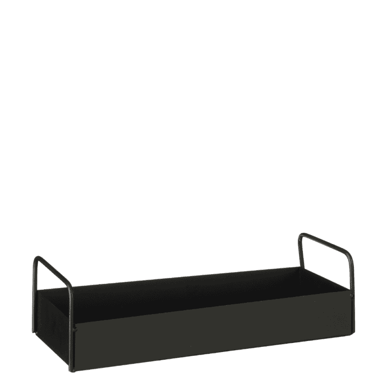 Decoratie tray zwart - l33xb12xh9cm