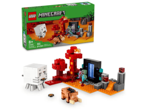 Lego Minecraft Hinderlaag bij het Nether-portaal