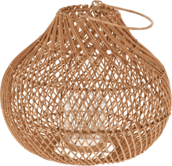 Lantaarn rotan 35x30 cm