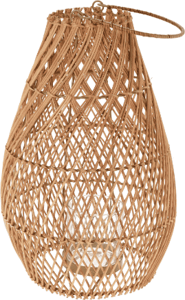 Lantaarn rotan 25x32 cm