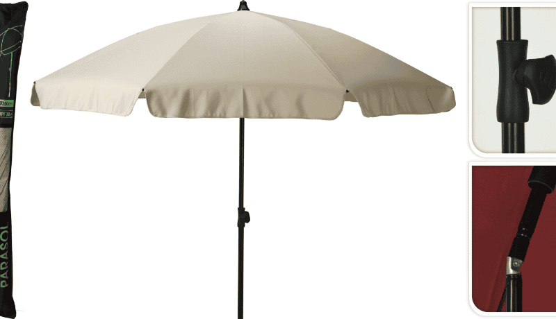 Tuinparasol 200cm Creme UPF30+