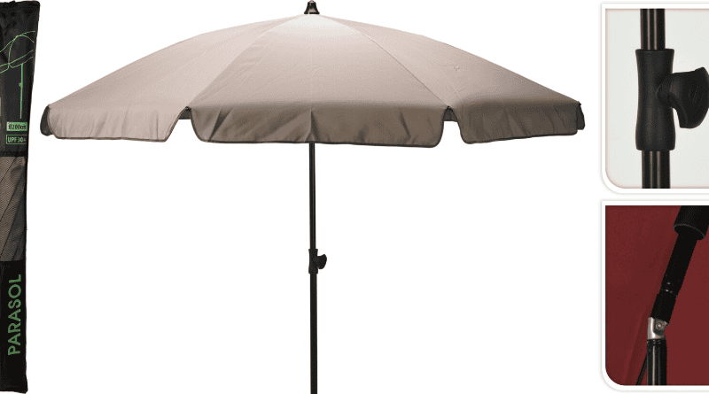 Tuinparasol 200cm Taupe UPF30+