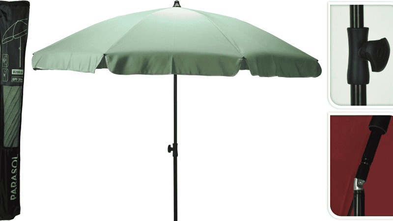 Tuinparasol 200cm Groen UPF30+