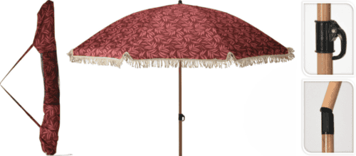 Tuinparasol 200cm Rood Print UPF30+