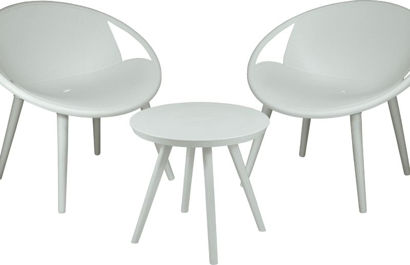 Tuinmeubelset 3 delig wit