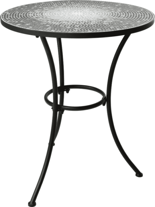 Bistro tafel D60 X H72cm mozaïek black finish